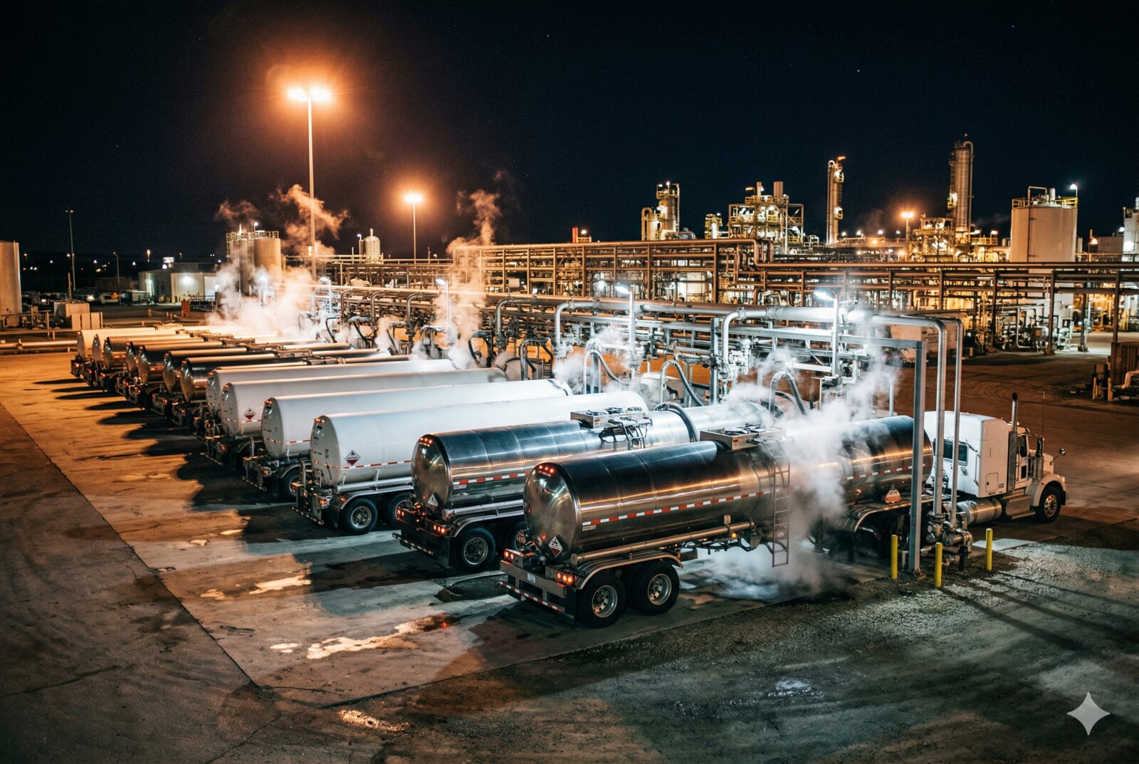 LNG tankers at gas terminal